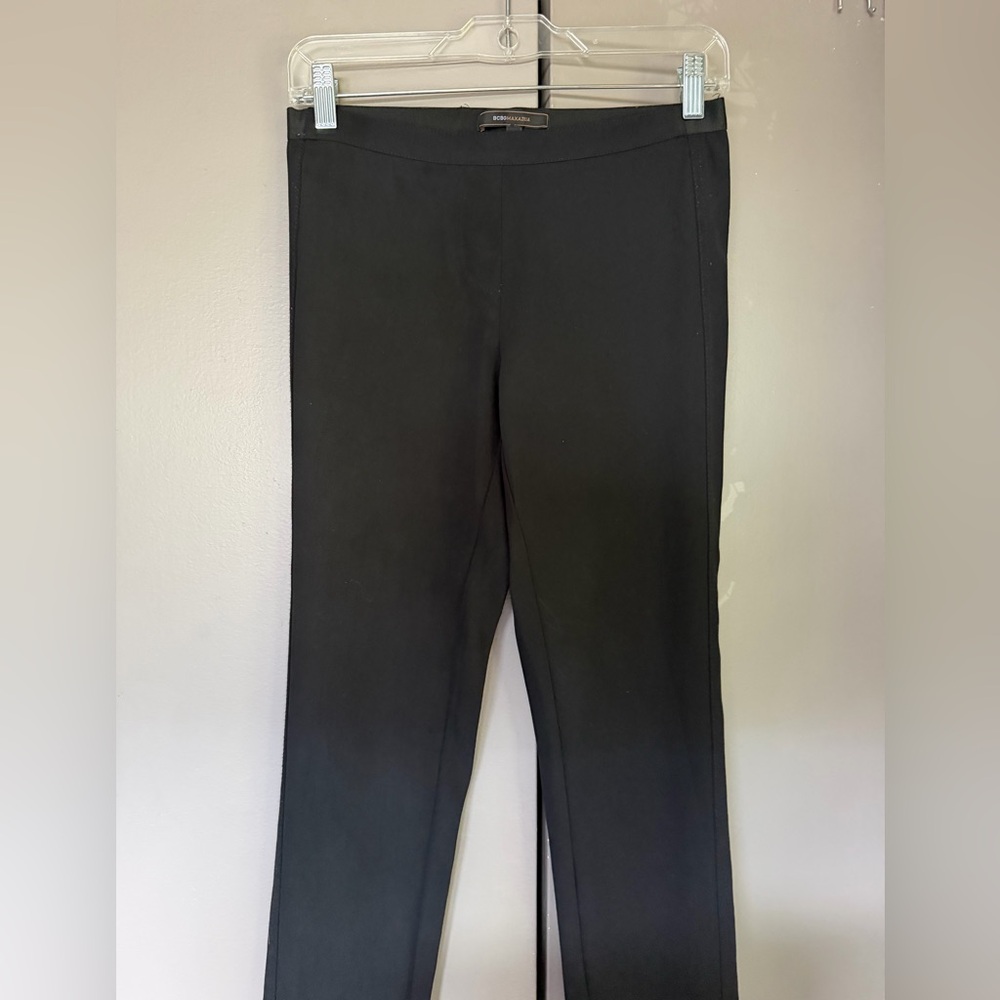 BCBGMaxAzria Black Straight-Leg Ponte Pants